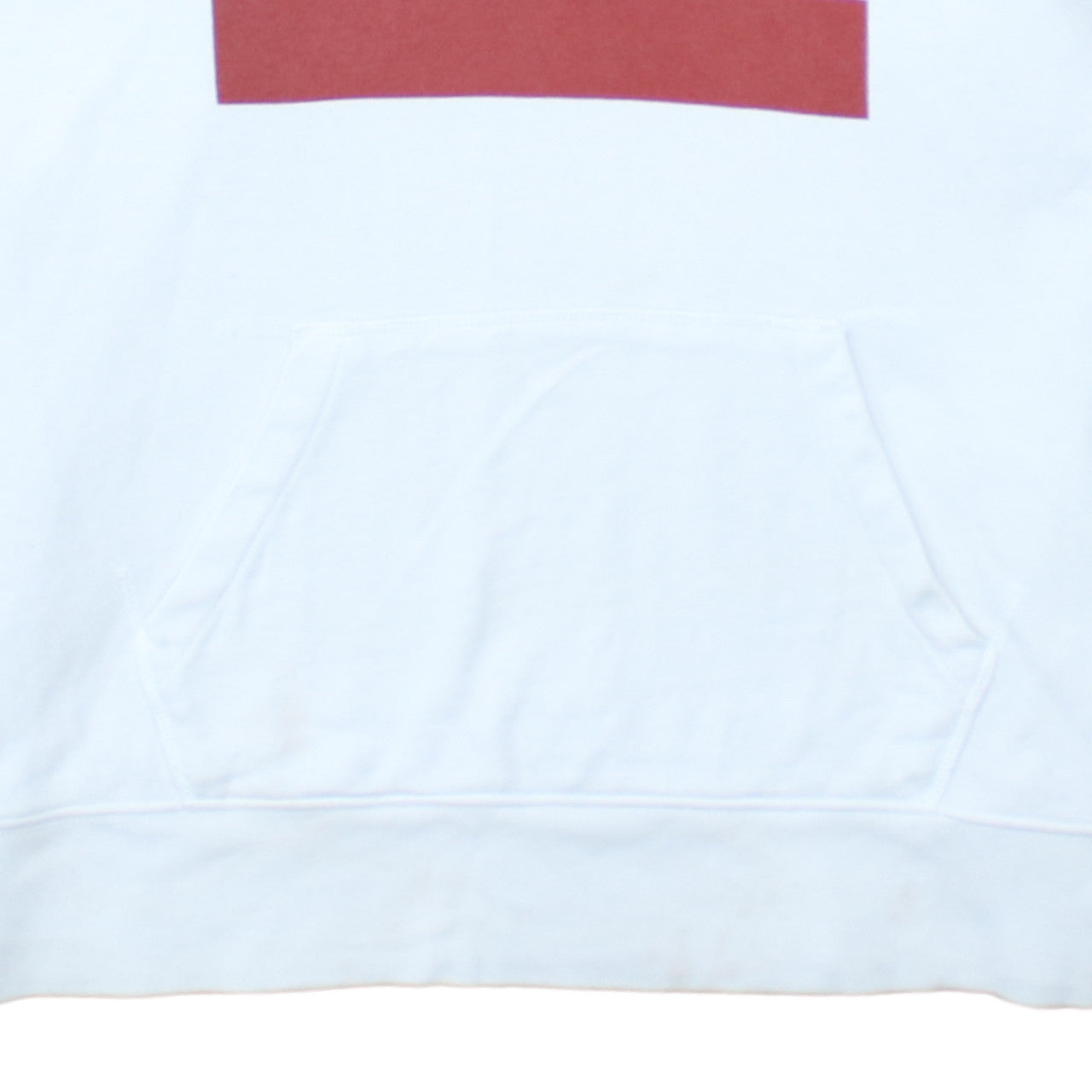Levi's Mens White Pullover Hoodie Small Regular Fit Logo Fleece