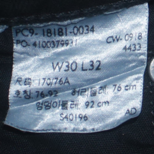 Levi's Men's Black Straight Regular Fit Denim Jeans W30 L32