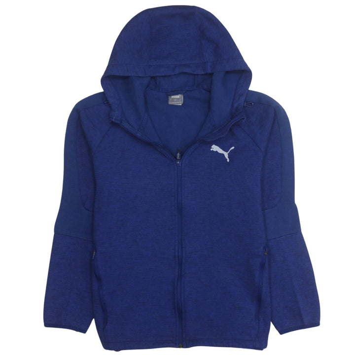 Puma Men's Blue Full Zip Hoodie Size L Sportswear Jacket