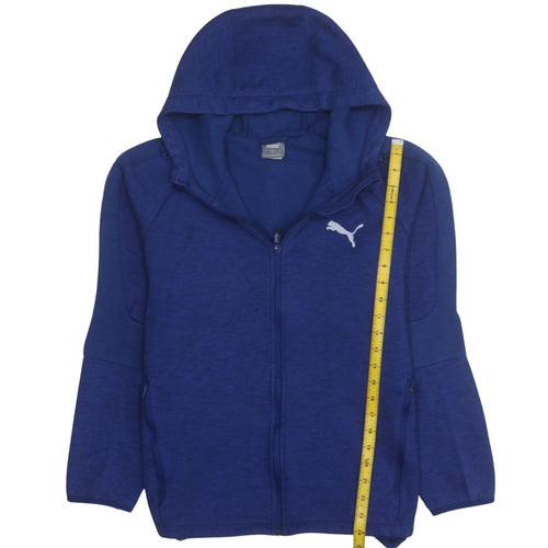 Puma Men's Blue Full Zip Hoodie Size L Sportswear Jacket