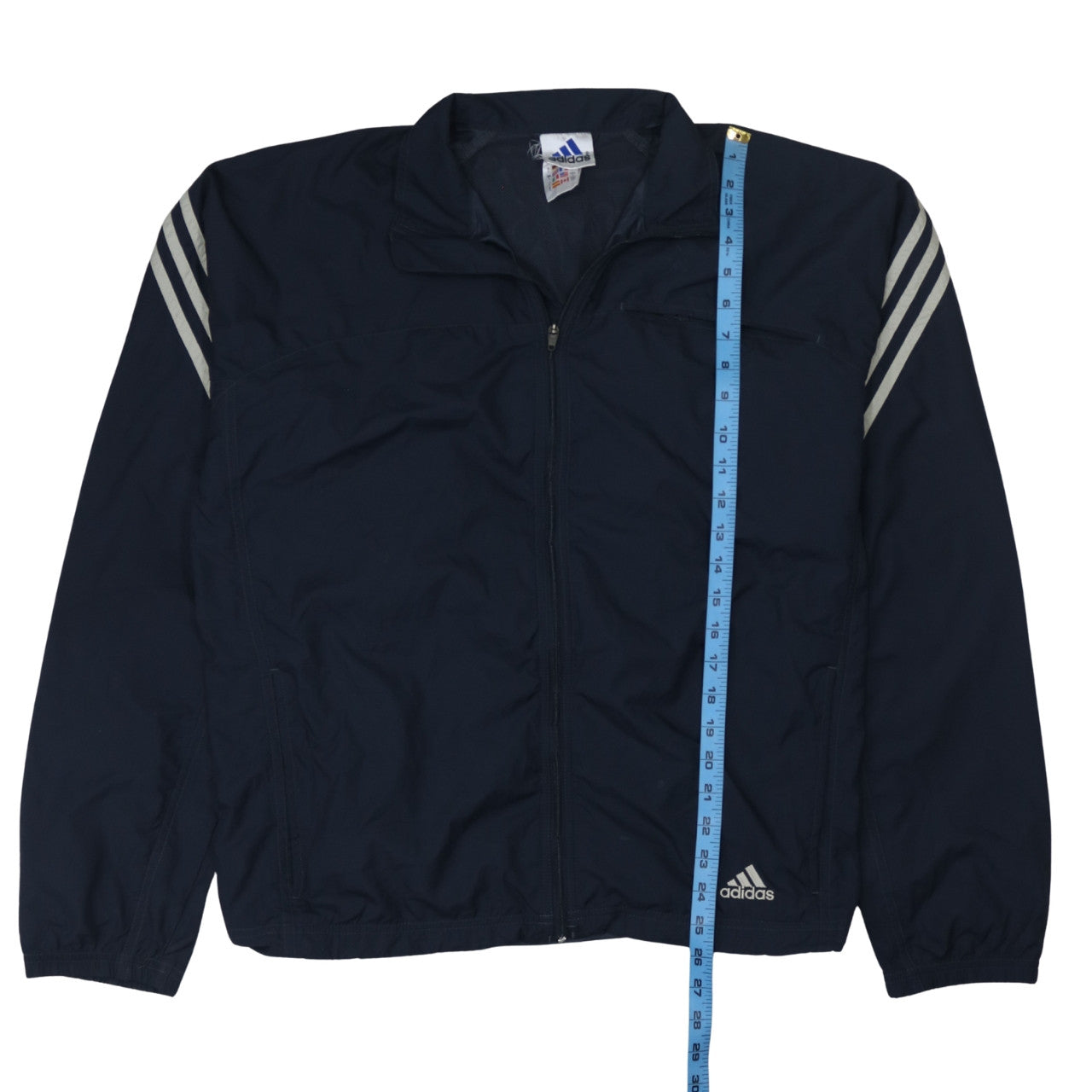 Adidas Men's Blue Track Jacket L Full Zip Lightweight Sportswear