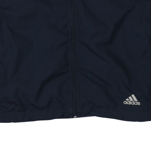 Adidas Men's Blue Track Jacket L Full Zip Lightweight Sportswear