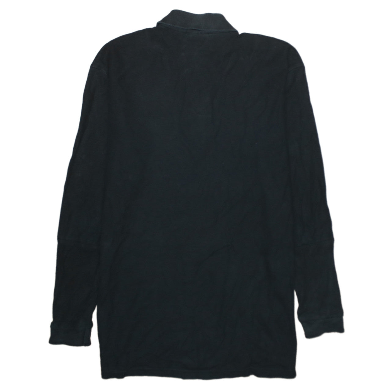 FILA Men's Black Long Sleeve Cotton Polo Shirt Size S