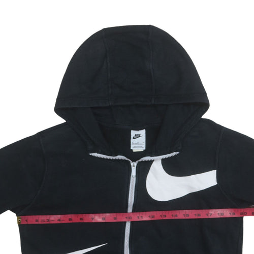Nike Boys Black Full Zip Hoodie XL 158-170cm Hooded Sweatshirt