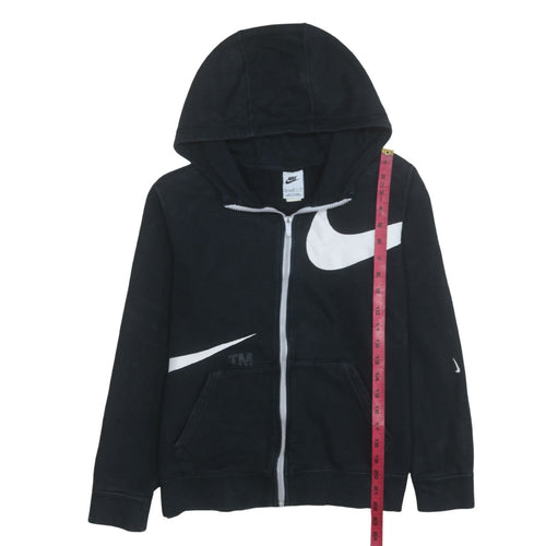 Nike Boys Black Full Zip Hoodie XL 158-170cm Hooded Sweatshirt