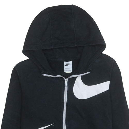 Nike Boys Black Full Zip Hoodie XL 158-170cm Hooded Sweatshirt