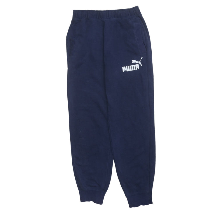 Puma Womens Blue Small Fleece Sweatpants Joggers Sportswear