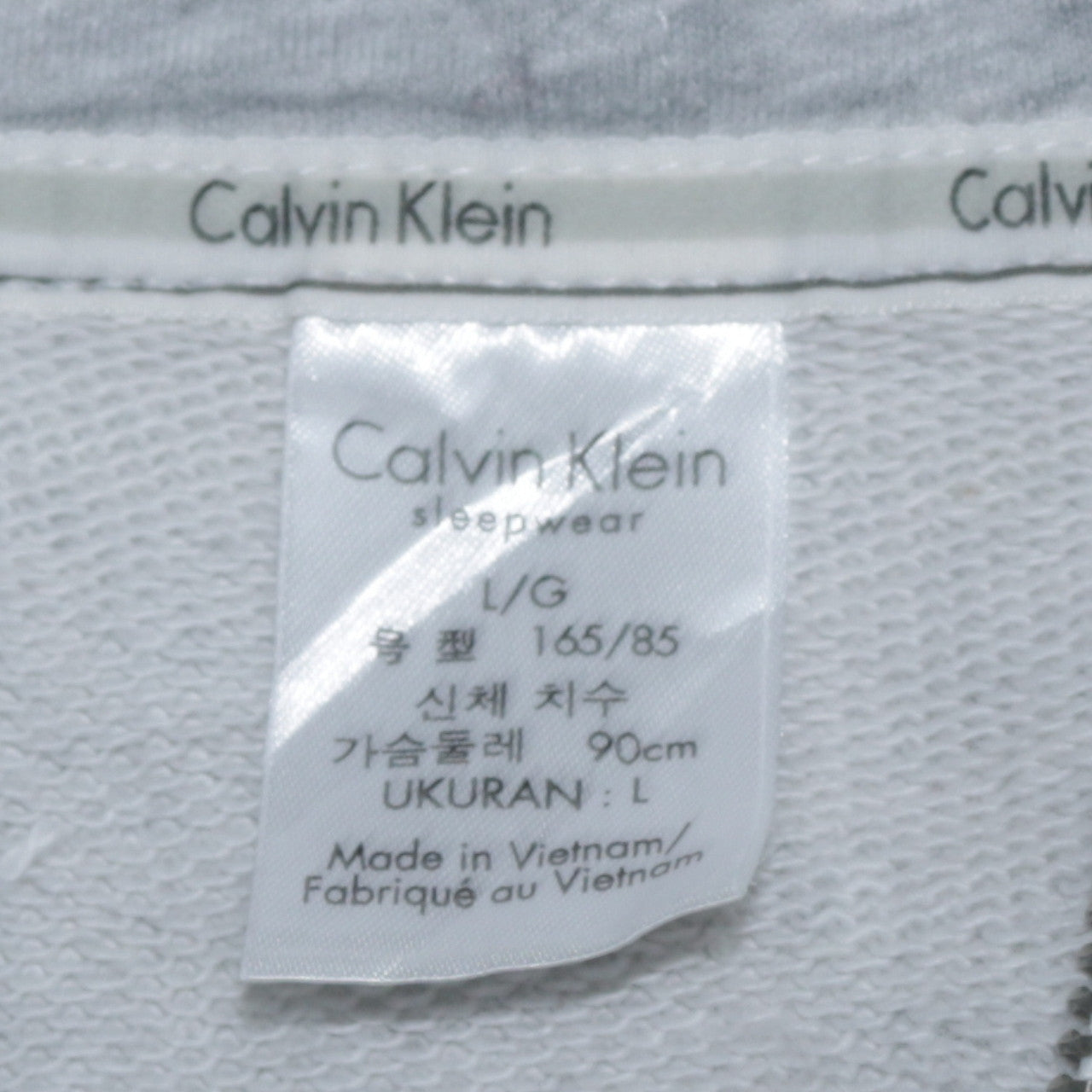 Calvin Klein Women’s Grey Full Zip Hoodie L Soft Cotton Blend