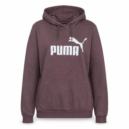 Puma Womens Brown Pullover Hoodie XL Logo Print Casual Sweatshirt