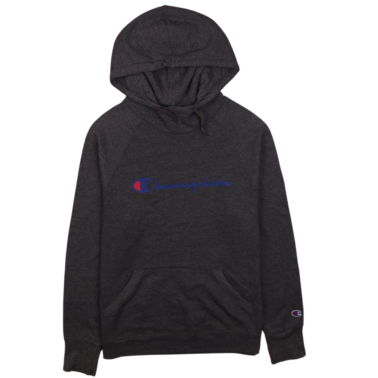 Champion Men's Grey Pullover Hoodie M Logo Athletic Sweatshirt