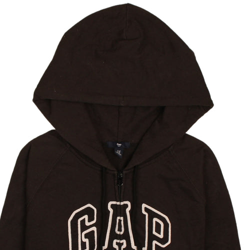 GAP Women’s Black Full Zip Hoodie XL – Classic Embroidered Logo