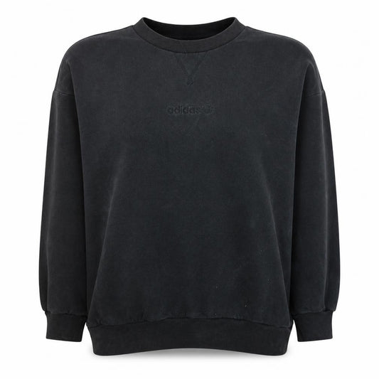 Front view of Adidas Women Black Crew Neck Pullover Sweatshirt, size 12
