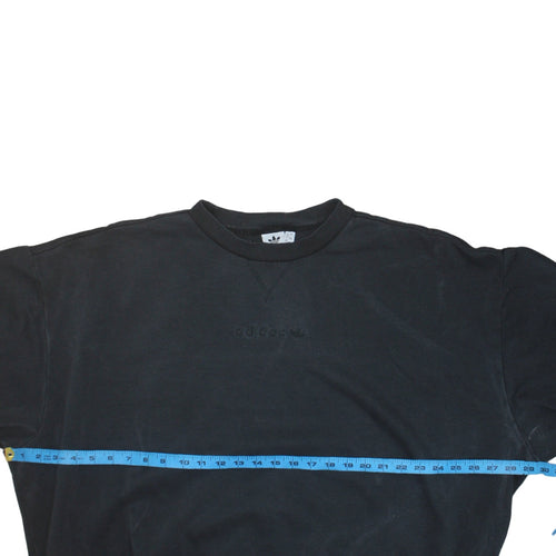 Adidas Women Black Crew Neck Pullover Sweatshirt Size 12