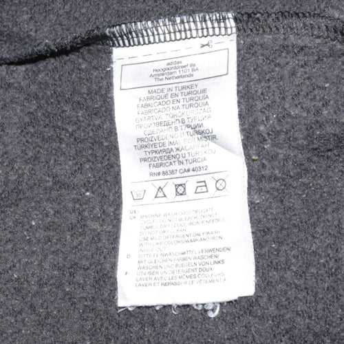 Adidas Women Black Crew Neck Pullover Sweatshirt Size 12