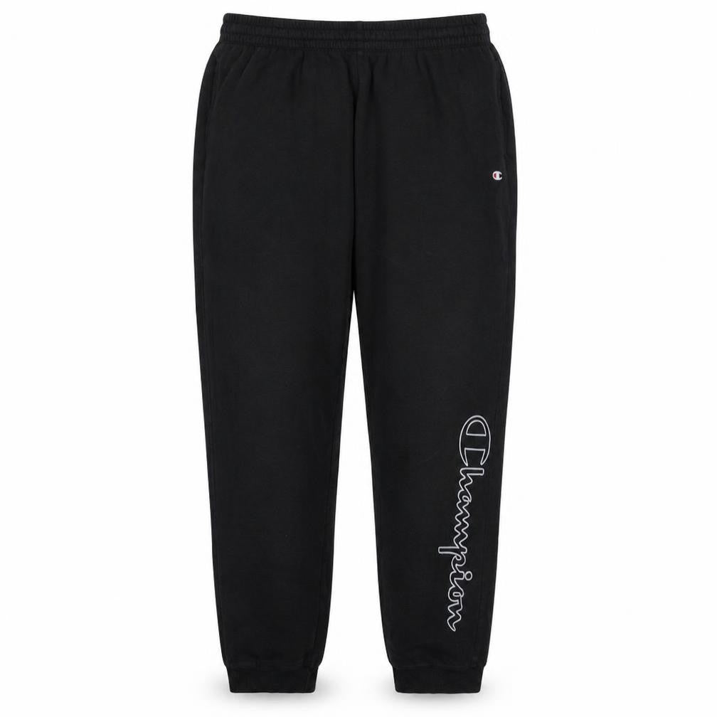 Front view of Champion Men’s Black 2XL Fleece Jogger Sweatpants