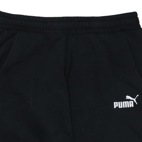Puma Men's Black Jogger Sweatpants L Cotton Blend Casual