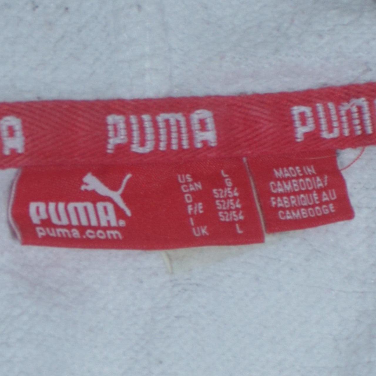 Puma Men's White Geometric Pullover Hoodie Size L