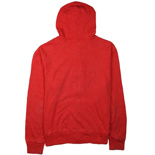 GAP Mens Red Full Zip Logo Hoodie Size L Fleece Sweatshirt
