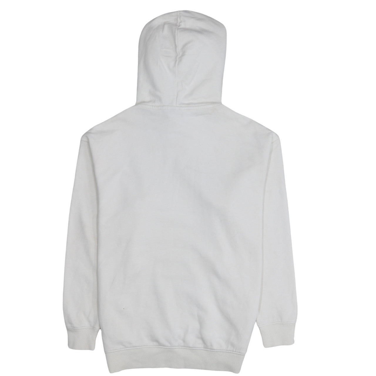 Napapijri Men's White Pullover Hoodie Medium Graphic Logo Cotton