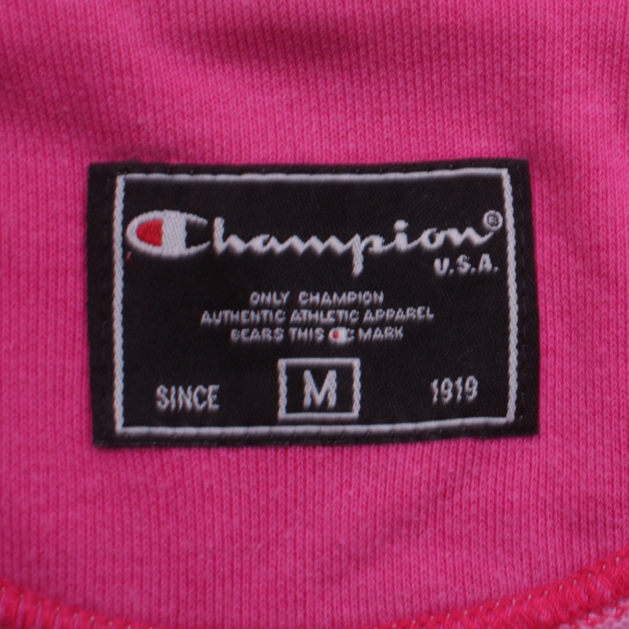 Champion Women Pink Full Zip Hoodie M Cotton Blend Casual