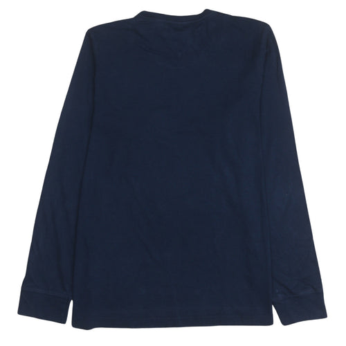 Tommy Jeans Mens Navy Long Sleeve Crew Neck Cotton T-Shirt L