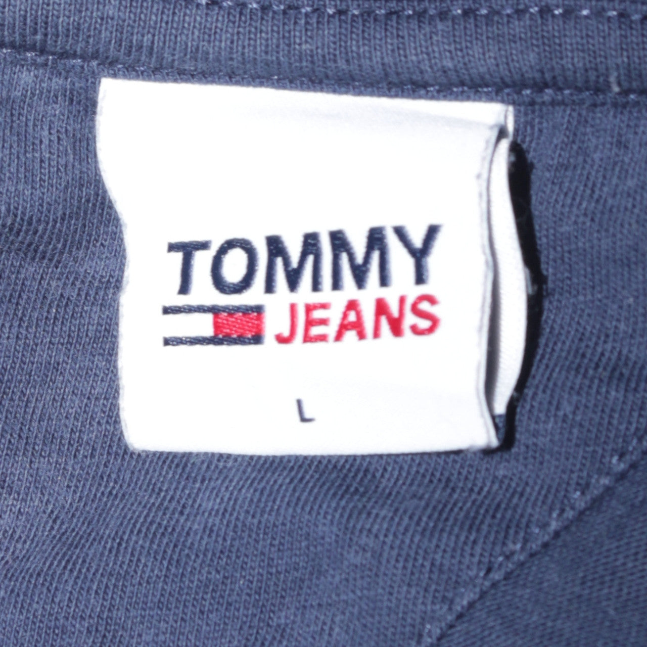 Tommy Jeans Mens Navy Long Sleeve Crew Neck Cotton T-Shirt L