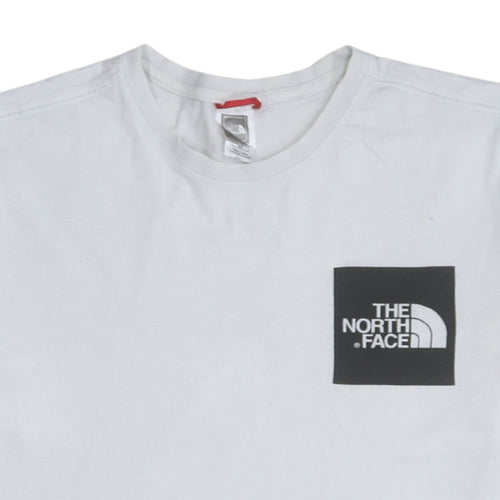 The North Face Men's White Cotton Crew Neck Short Sleeve T-Shirt M