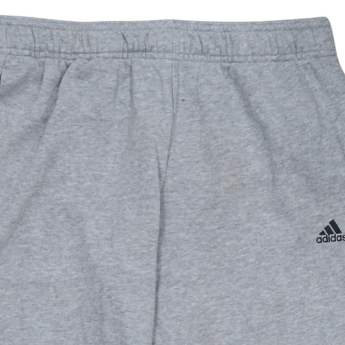 adidas Boys Grey Jogger Trousers 14 Years Regular Fit Elastic Waist