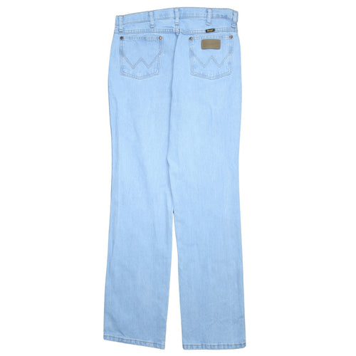 Wrangler Men Blue 30x32 Straight Leg Denim Jeans