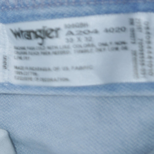 Wrangler Men Blue 30x32 Straight Leg Denim Jeans