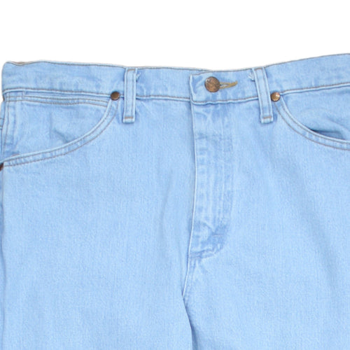 Wrangler Men Blue 30x32 Straight Leg Denim Jeans