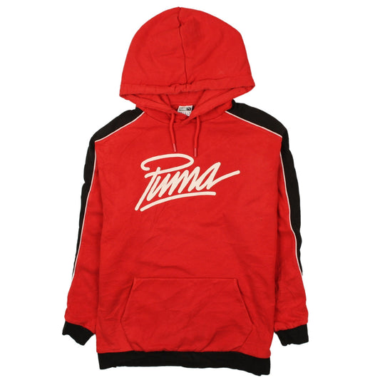 Puma Women's Red Black Logo Pullover Hoodie Size 8 UK
