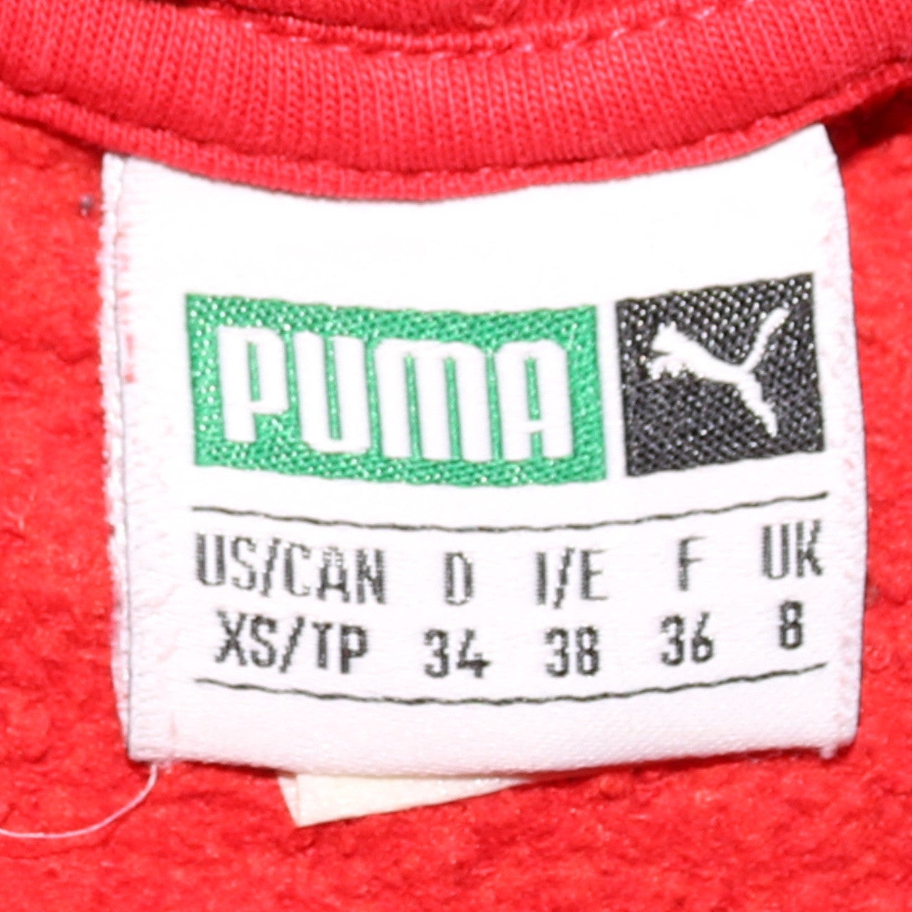 Puma Women's Red Black Logo Pullover Hoodie Size 8 UK