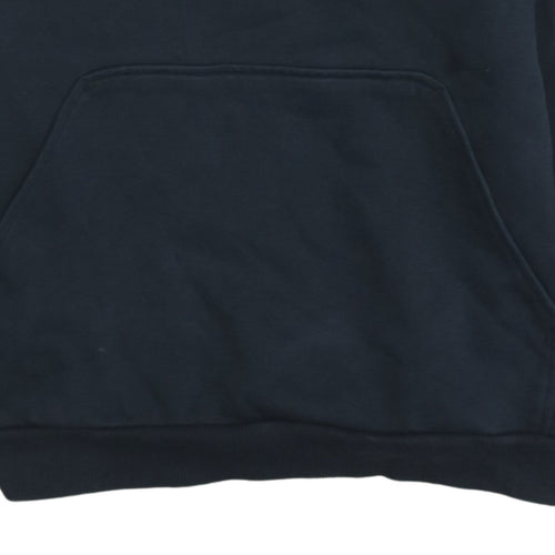 Adidas Boys Black Pullover Hoodie Size 11-12 Years Logo Striped Design