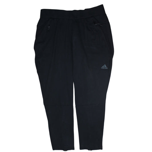Adidas Womens Black Jogger Trousers L Elastic Waist Pockets Sports