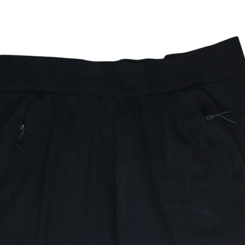 Adidas Womens Black Jogger Trousers L Elastic Waist Pockets Sports