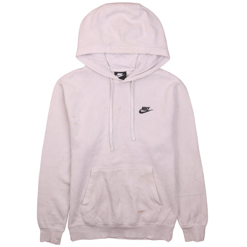 Nike Men's White Pullover Hoodie Small Logo Regular Fit