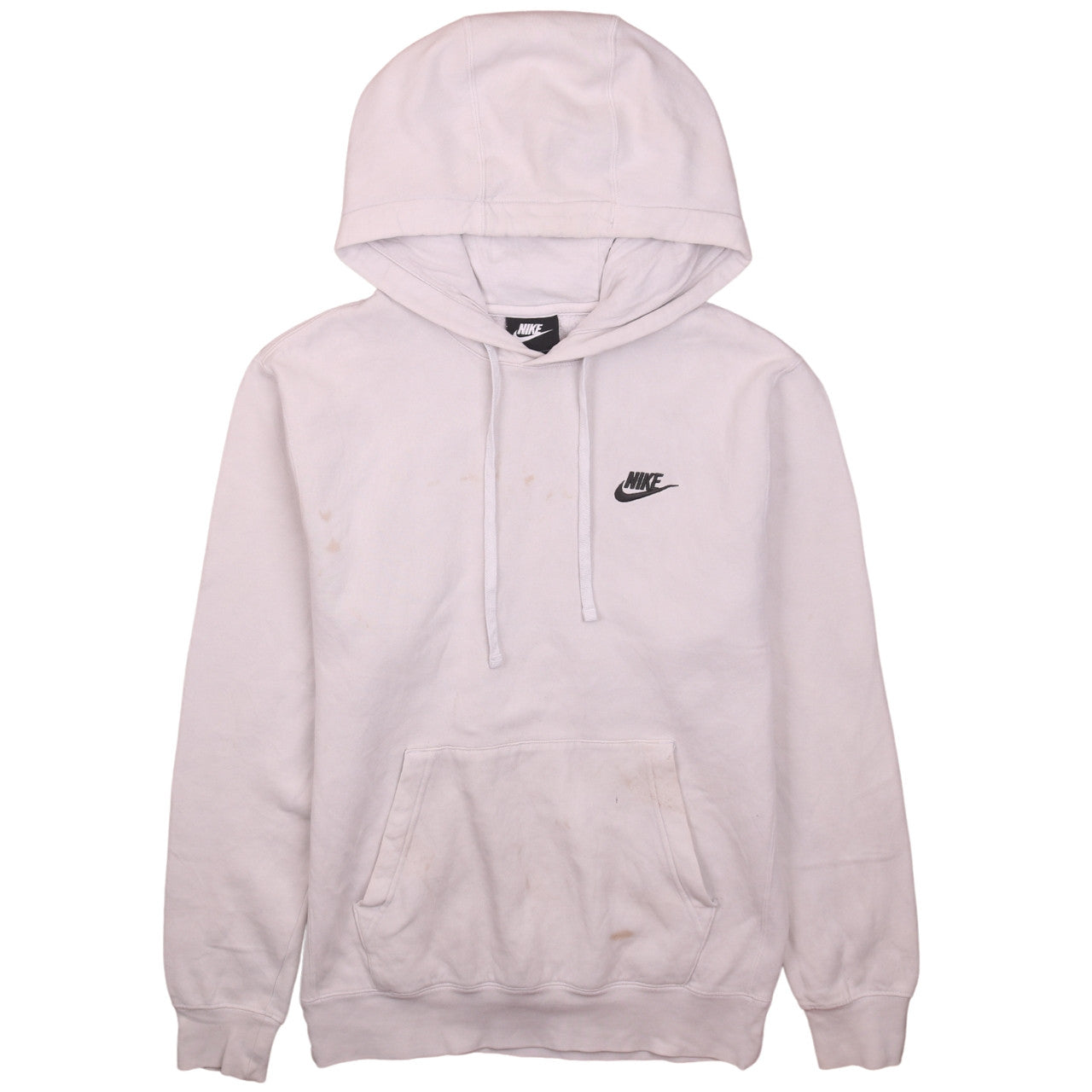 Nike Men's White Pullover Hoodie Small Logo Regular Fit
