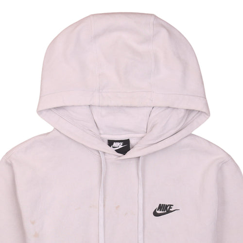 Nike Men's White Pullover Hoodie Small Logo Regular Fit