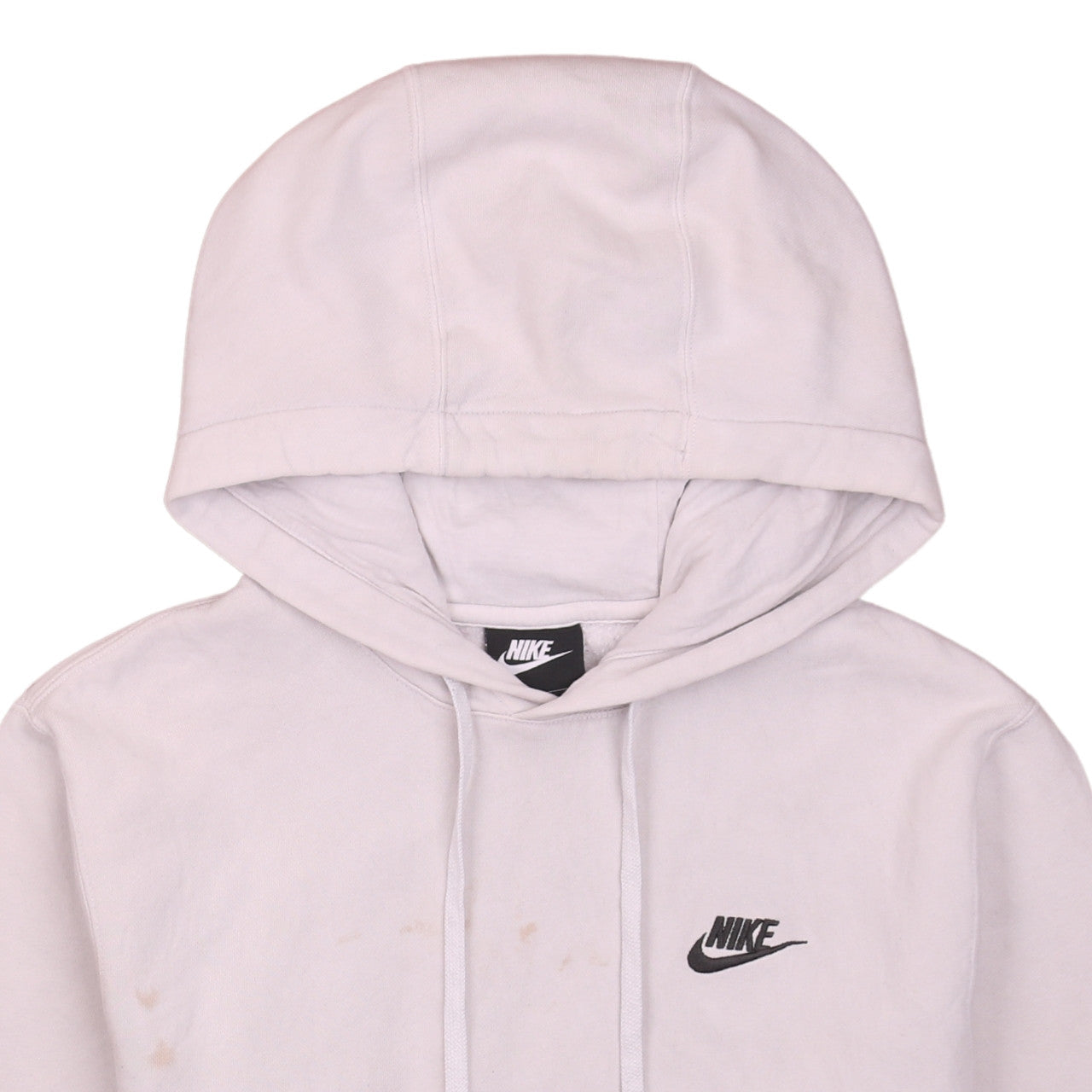 Nike Men's White Pullover Hoodie Small Logo Regular Fit