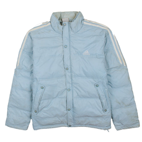 Adidas Men's Blue Puffer Jacket Size M 40in Winter Casual Coat