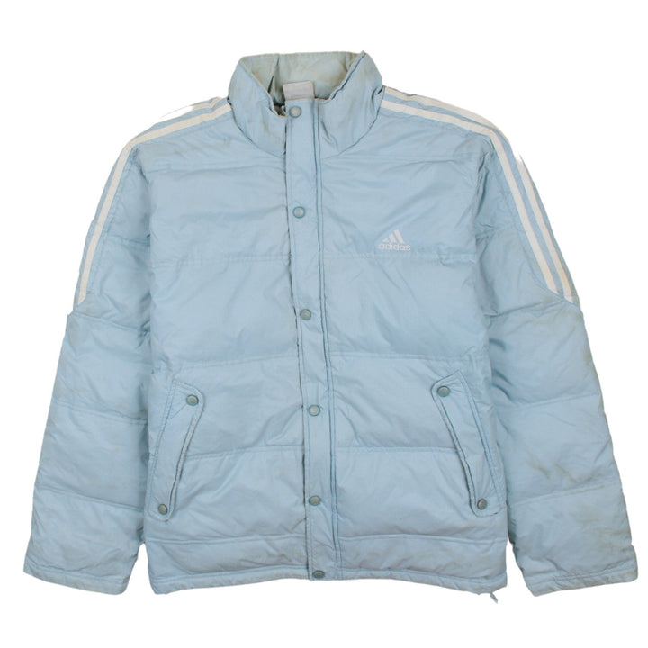 Adidas Men's Blue Puffer Jacket Size M 40in Winter Casual Coat