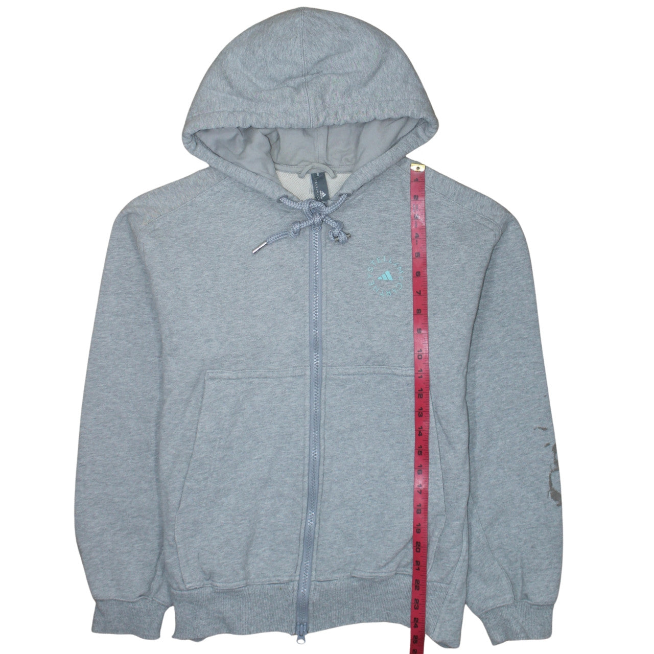 Adidas by Stella McCartney Grey Full Zip Hoodie Unisex S Regular