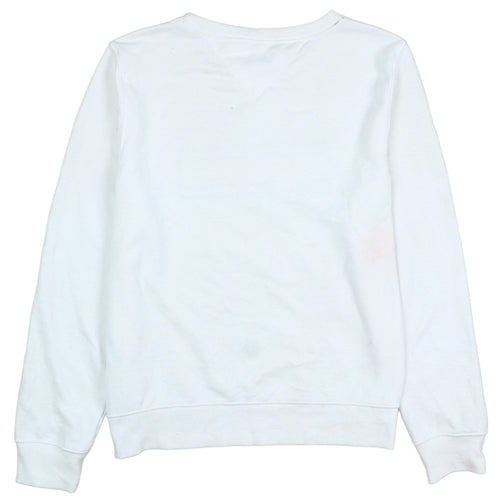 Tommy Jeans Men's White Logo Pullover Sweatshirt Size S