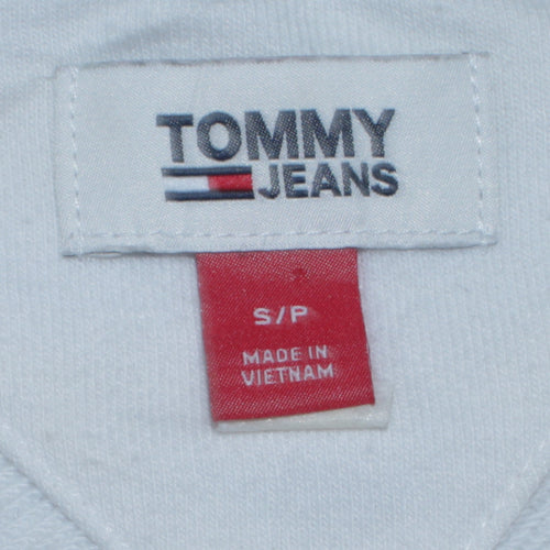 Tommy Jeans Men's White Logo Pullover Sweatshirt Size S