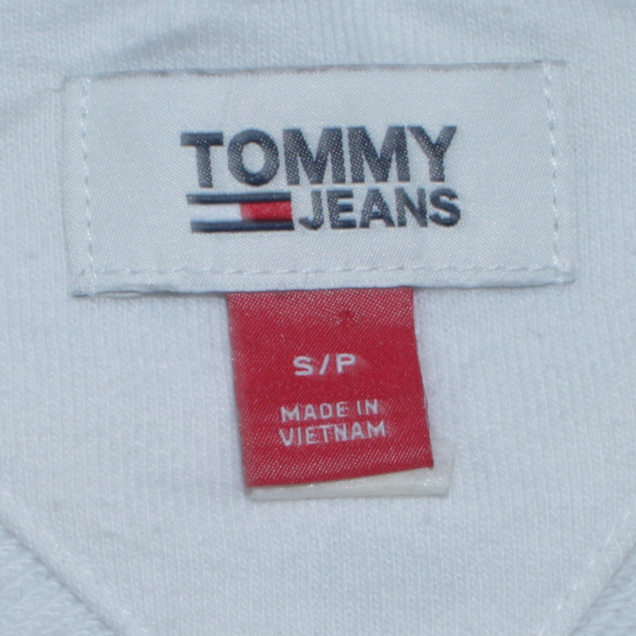 Tommy Jeans Men's White Logo Pullover Sweatshirt Size S