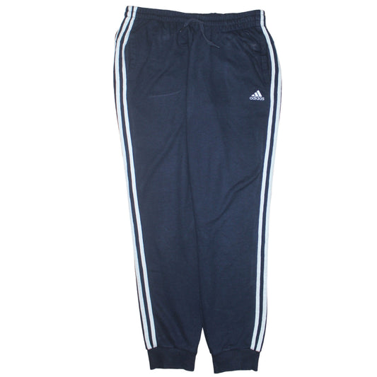 Adidas Womens Blue Jogger Trousers L Elastic Waist Logo Track Pants