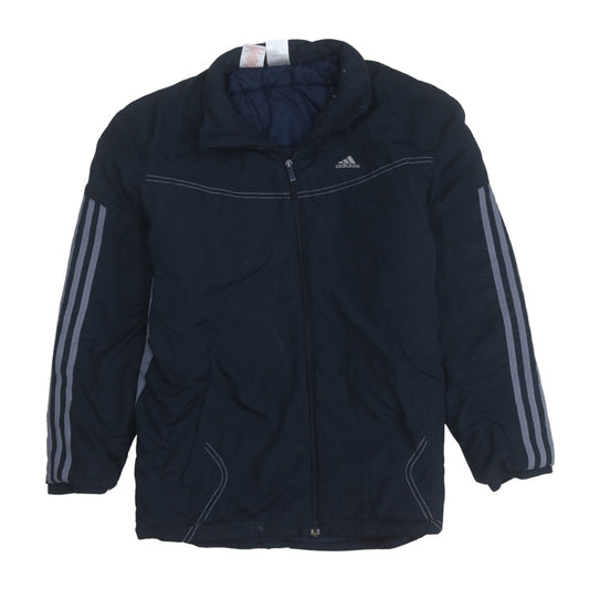 Adidas Men's Blue XL Puffer Jacket Full Zip Winter Sports Coat