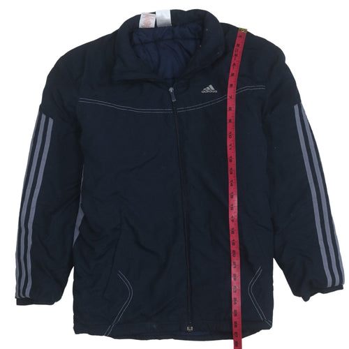 Adidas Men's Blue XL Puffer Jacket Full Zip Winter Sports Coat