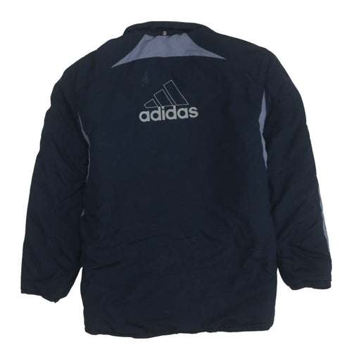 Adidas Men's Blue XL Puffer Jacket Full Zip Winter Sports Coat